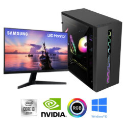 INTEL CORE I3 10100F | GTX 1650 | 8GB RAM | Monitor – Custom Gaming Desktop