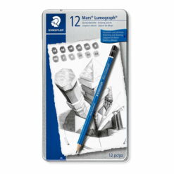 Staedtler Original Metal Case Containing 12 Pack Drawing Pencils in Assorted Degrees