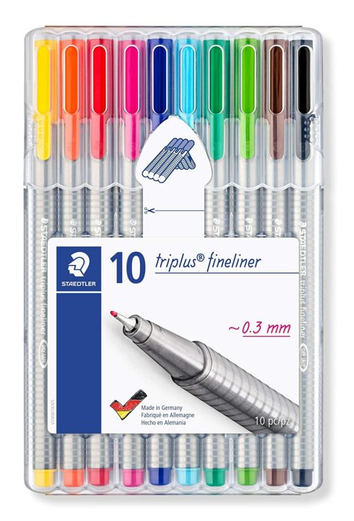 Staedtler Original Triplus Fineliner Porous Point Pen (334-SB10) 10 pack