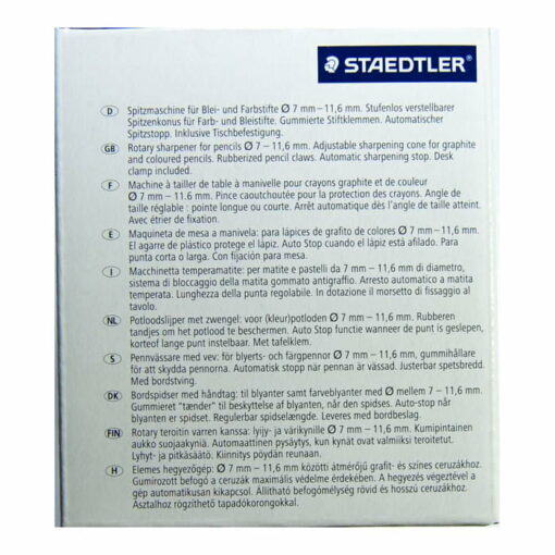 Staedtler Original Mars (501 180) Classic Manual Pencil Sharpener, Desk Clamp