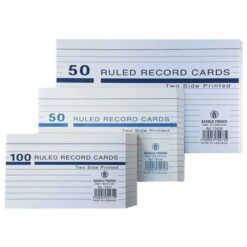50 Ruled Record Cards Two Side Printed