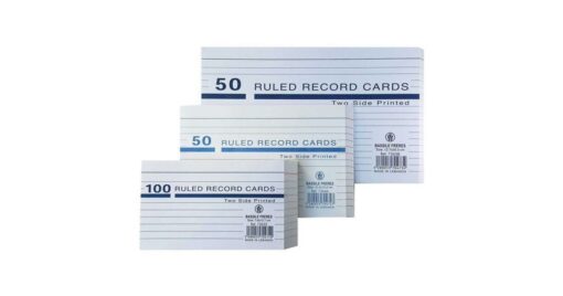 50 Ruled Record Cards Two Side Printed