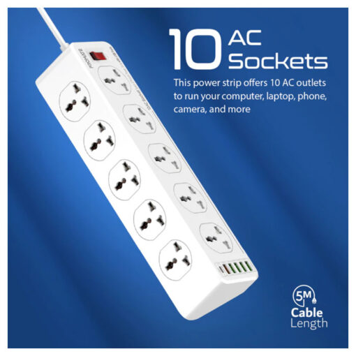 PROMATE Efficient Power Strip With USB