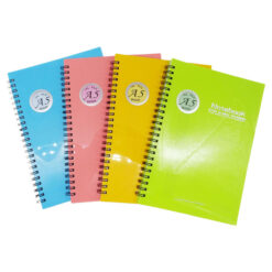 Rayline stationery – 3x notepad A5 spiral pad lined 80 sheets