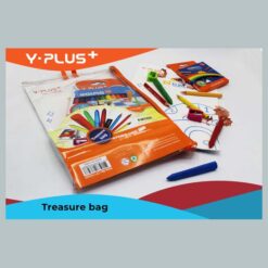 Y-PLUS PLASTIC POUCH 5PCS حقيبة مستلزمات مدرسية