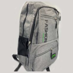 Gray bag with green lines