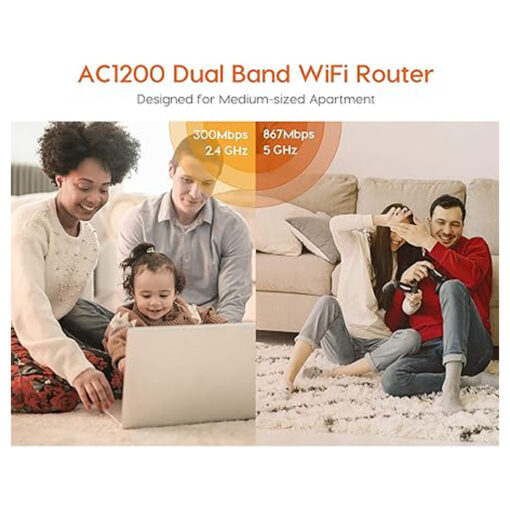 Tenda AC1200 Smart WiFi Dual Band Wireless Internet Router