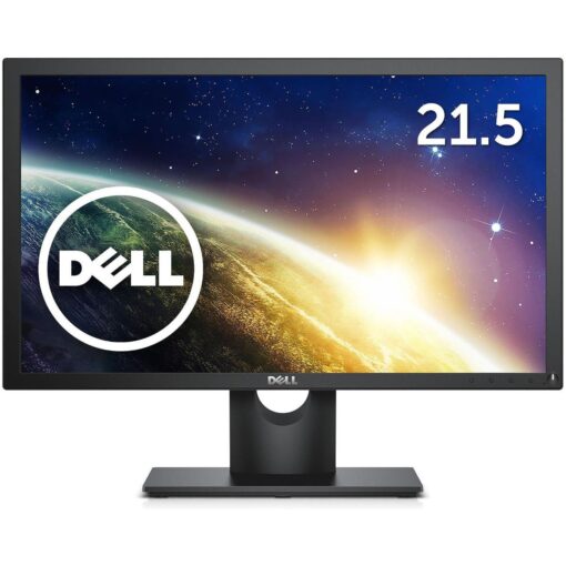 Dell E2216HV 22″ Office Essentials Flat Monitor, TN Full HD (1080p) @60Hz, 5ms, VGA w/ (Dell Original VGA To DP Converter)