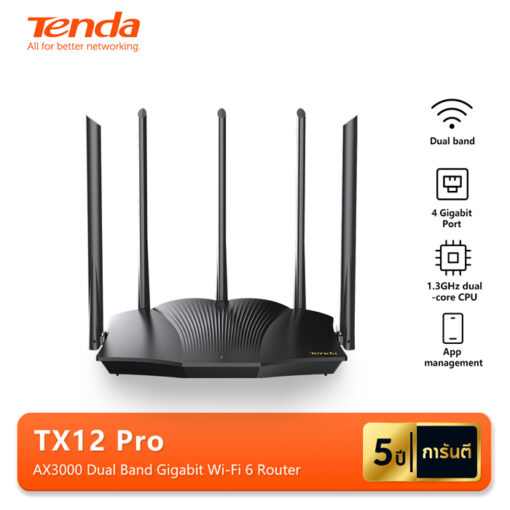 TX12 Pro AX3000 Dual Band Gigabit Wi-Fi 6 Gaming Router