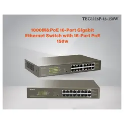 1000M&PoE 16-Port Gigabit Ethernet Switch with 16-Port PoE