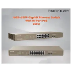 16GE+2SFP Ethernet Switch With 16-Port PoE