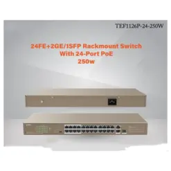24FE+2GE/1SFP Rackmount Switch With 24-Port PoE