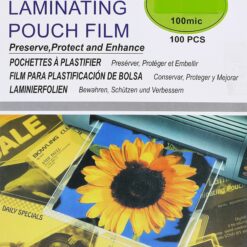 Bright Office Laminating Pouch Film Gloss 100 Pieces /Micro Clear